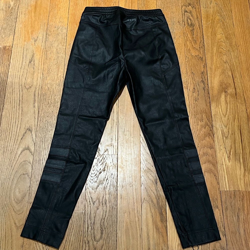 ADIDAS POLYURETHANE TRACK PANTS IN BLACK SIZE MEDUIM